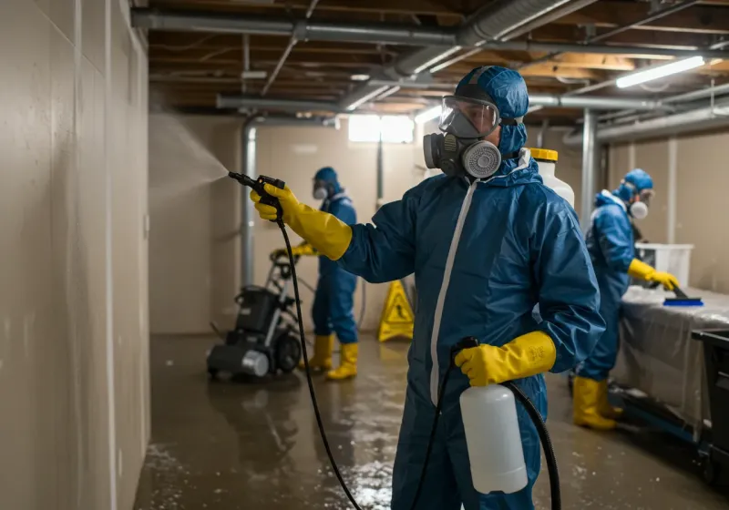 Basement Sanitization and Antimicrobial Treatment process in Sugar Hill, GA