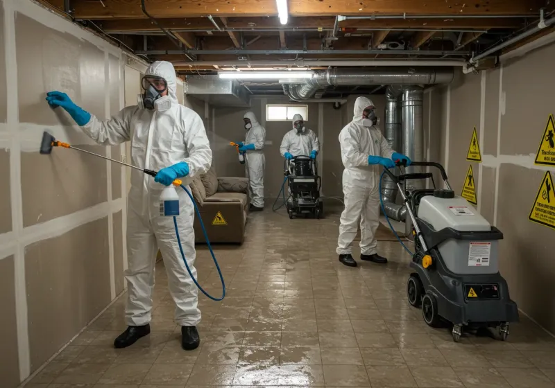 Basement Moisture Removal and Structural Drying process in Sugar Hill, GA